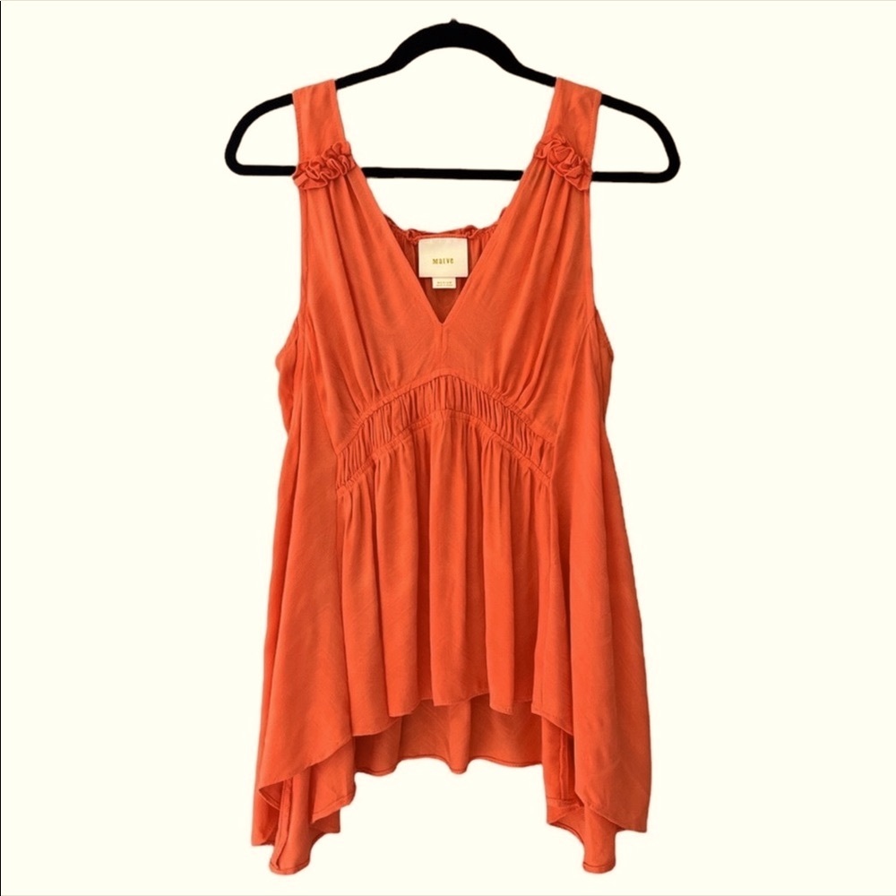 Anthropologie Maeve pale orange tank top. (JJ152)